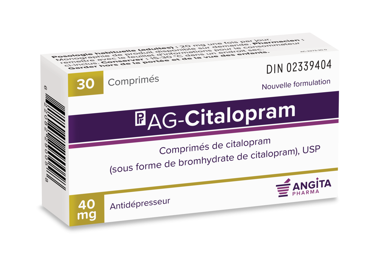 Ag Citalopram 40 Mg Angita Pharma